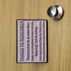 5/$30 "Making Mistakes is Apart of Life" Motivational Pin